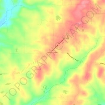 Mappa topografica Becks Grove, altitudine, rilievo