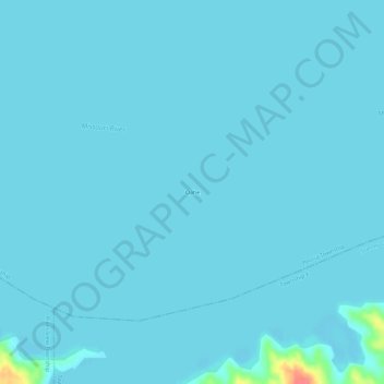 Mappa topografica Oahe, altitudine, rilievo