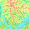 Mappa topografica 延安新区, altitudine, rilievo