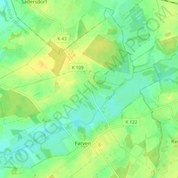 Mappa topografica Baaste, altitudine, rilievo