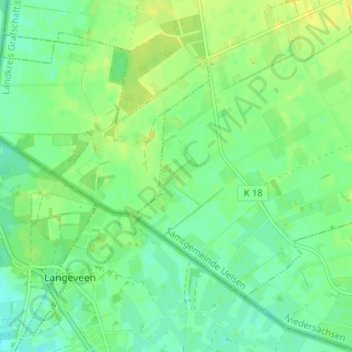Mappa topografica Itterbeckerdoose, altitudine, rilievo