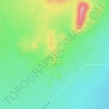 Mappa topografica Dead Horse Point, altitudine, rilievo