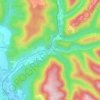 Mappa topografica Lunas, altitudine, rilievo