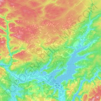 Mappa topografica Butternut Island, altitudine, rilievo