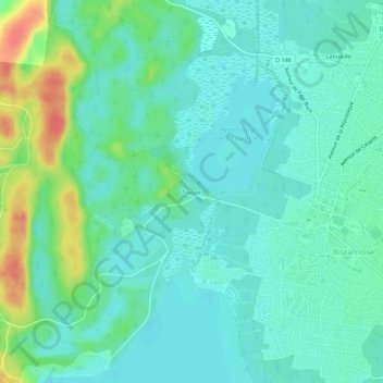 Mappa topografica Trappe, altitudine, rilievo