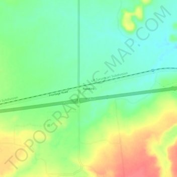 Mappa topografica Newkirk, altitudine, rilievo