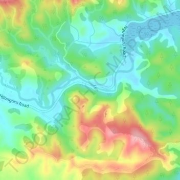 Mappa topografica Kiripaka, altitudine, rilievo