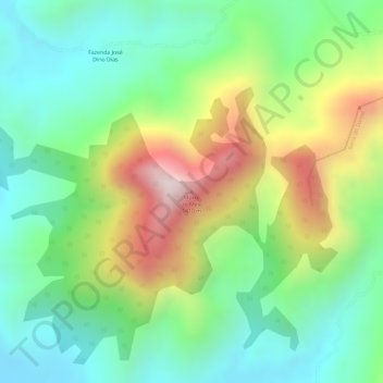 Mappa topografica Morro do Meio, altitudine, rilievo