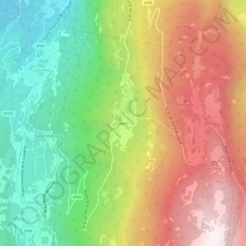 Mappa topografica Lagolo, altitudine, rilievo