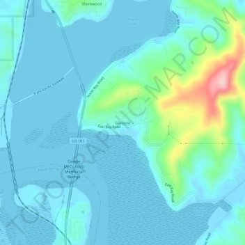 Mappa topografica Glasgow, altitudine, rilievo