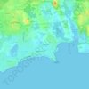 Mappa topografica La Garenne, altitudine, rilievo