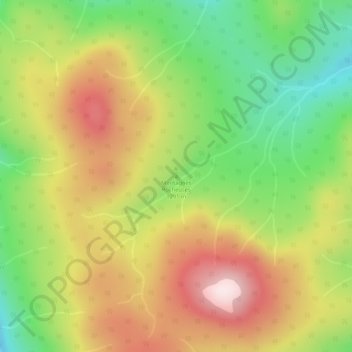 Mappa topografica Rocky Mountains, altitudine, rilievo