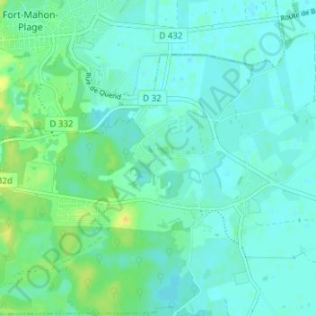 Mappa topografica Routhiauville, altitudine, rilievo