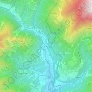 Mappa topografica Pra de la Vigna, altitudine, rilievo