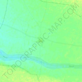 Mappa topografica Kerla, altitudine, rilievo