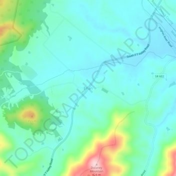 Mappa topografica Etlan, altitudine, rilievo