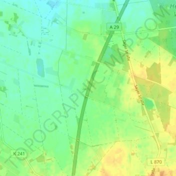 Mappa topografica Haschenbrok, altitudine, rilievo