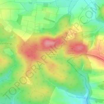 Mappa topografica Rothenberg, altitudine, rilievo