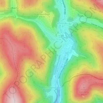 Mappa topografica Dreitälerblick, altitudine, rilievo