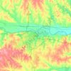 Mappa topografica Topeka, altitudine, rilievo