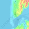 Mappa topografica Bayshore, altitudine, rilievo