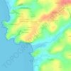 Mappa topografica Kervijen, altitudine, rilievo