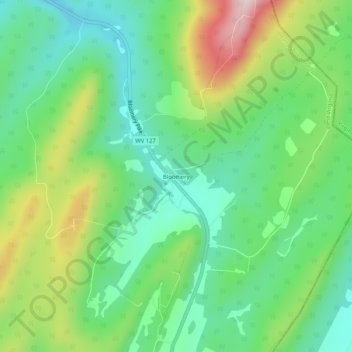 Mappa topografica Bloomery, altitudine, rilievo
