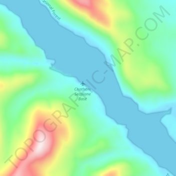 Mappa topografica Chatham, altitudine, rilievo