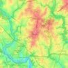 Mappa topografica Wheaton, altitudine, rilievo