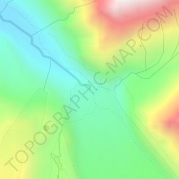 Mappa topografica Gomukh, Ice Cave, altitudine, rilievo