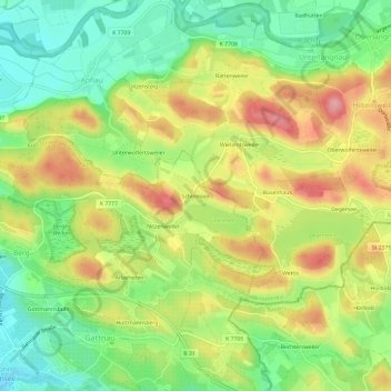 Mappa topografica Schleinsee, altitudine, rilievo