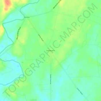 Mappa topografica Lemasters, altitudine, rilievo