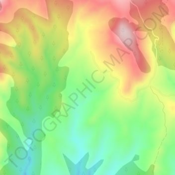 Mappa topografica La Atmella, altitudine, rilievo