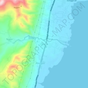 Mappa topografica Ocaña, altitudine, rilievo