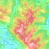 Mappa topografica Gagne Po, altitudine, rilievo