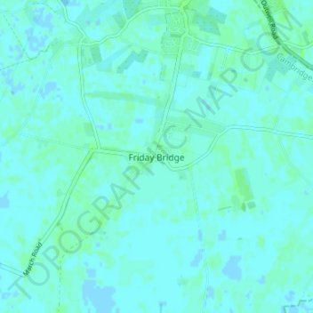 Mappa topografica Friday Bridge, altitudine, rilievo