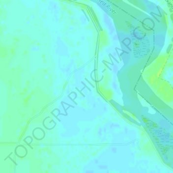 Mappa topografica Moreau Lake, altitudine, rilievo