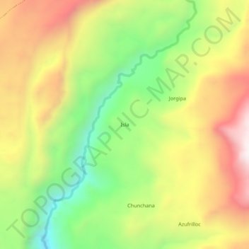Mappa topografica Isla, altitudine, rilievo