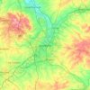 Mappa topografica Leicester, altitudine, rilievo