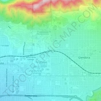 Mappa topografica La Fetra, altitudine, rilievo