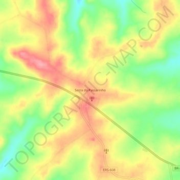 Mappa topografica Serra do Passarinho, altitudine, rilievo