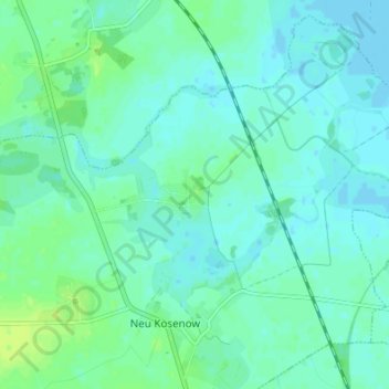 Mappa topografica Auerose, altitudine, rilievo
