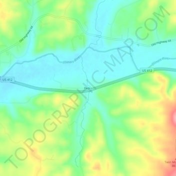 Mappa topografica Pedro, altitudine, rilievo