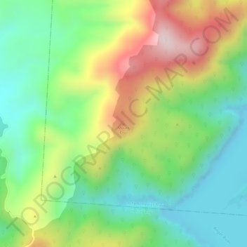Mappa topografica Mount Cruz, altitudine, rilievo