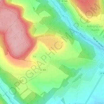 Mappa topografica Epagny, altitudine, rilievo