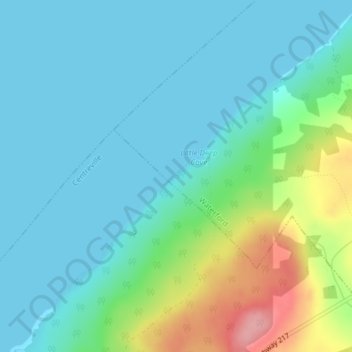 Mappa topografica Digby Neck, altitudine, rilievo