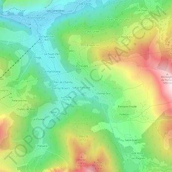 Mappa topografica Saint-Michel, altitudine, rilievo