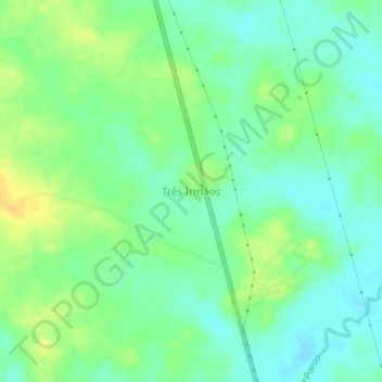 Mappa topografica Três Irmãos, altitudine, rilievo