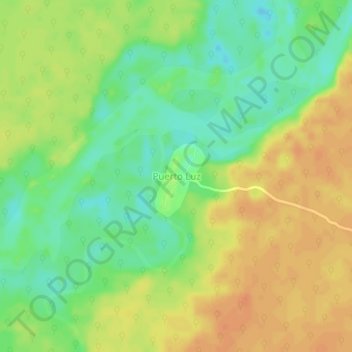 Mappa topografica Puerto Luz, altitudine, rilievo