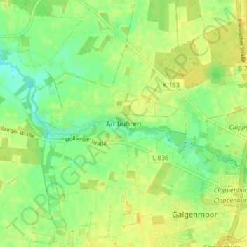Mappa topografica Ambühren, altitudine, rilievo